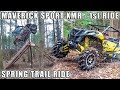 First Spring Trail Ride, Testing out the new Can-Am Maverick Sport's + RZR hits the death ramp