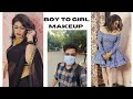 male to female make-up || crossdressers || boy to girl makeup transformation 🤗