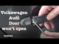 How to open VW door which won't open from inside and outside