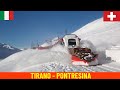 Winter Cab Ride Tirano - Pontresina (Rhaetian Railway, Bernina railway line - Switzerland, Italy) 4K