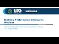 Webinar: Building Performance Standards