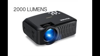 HD Ready 2000 Lumens Mini LED Projector - Play PS4, Watch Movies on 120 inch HD Screen