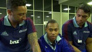 Benji Marshall chats to George Moala and Tevita Li