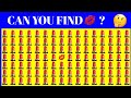 【Easy, Medium, Hard Levels】 Can you Find the Odd 👄 Emojis in 15 seconds? 30 Rounds #01