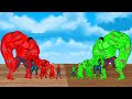 Color RED HULK, SuperMan, Wolverine vs Color BLUE SPIDER-MAN | SUPER HEROES MOVIE ANIMATION