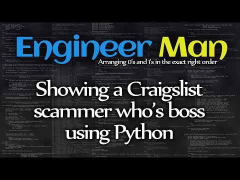 Showing a Craigslist scammer who s boss using Python