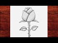 Kolay Gül Nasıl Çizilir - Adım Adım Gül Çizimi - Çizim Mektebi Karakalem Kolay Çiçek Çizimi [2022]