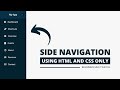 Sidebar Menu using HTML & CSS