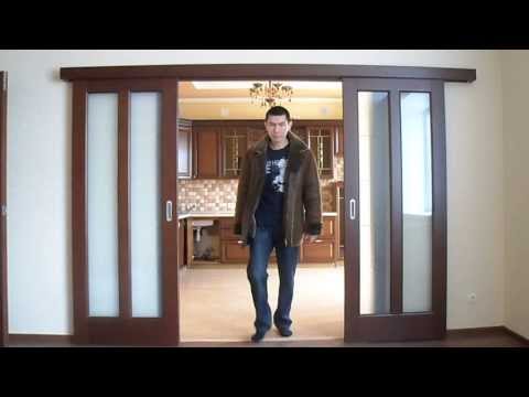 Двойные раздвижные межкомнатные двери установка видео Двойные раздвижные межкомнатные двери установка видео