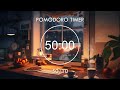 (No Mid-roll ads) 50/10 Pomodoro Timer ★︎ 4-HOUR LATE NIGHT STUDY ★︎ Lofi Focus Music