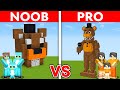 NOOB vs PRO: FNAF Family House Build Challenge in Minecraft