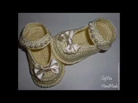 Пинетки туфельки мастер класс крючок Пинетки туфельки мастер класс крючок