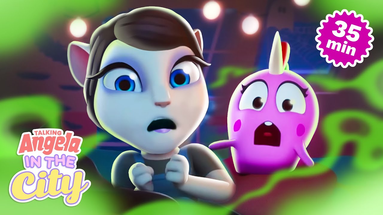 Spooky Halloween Vibes 👻🍬 Talking Angela: In The City Cartoon Compilation