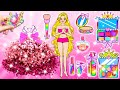 [🐾paper Diy🐾] Rainbow Rapunzel Princess Makeup and Dress Up | Rapunzel Compilation 놀이 종이