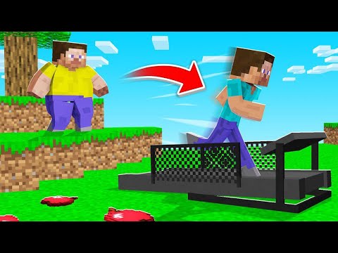 Minecraft BUT RUNNING WEIGHT LOSS impossible 