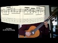J. S. Bach "Air On The G String" (BWV 1068) one guitar with score and tab