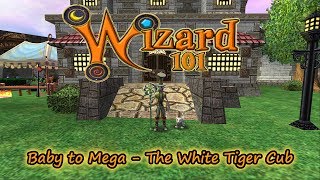 Wizard101 Baby to Mega White Tiger Cub Pet A Palooza