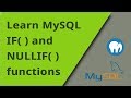 Learning MySQL - IF and NULLIF functions