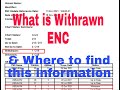 Withrawn ENC where to find this information