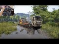 Man TGS 8X8 Heavy hauling in a forest - SnowRunner | Thrustmaster TX