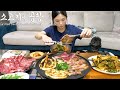 Real Mukbang:) Grilled Beef & Beef Intestines (ft. soju🍶) ☆ Korean Spicy Noodle Recipe
