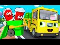 Garbage Truck, Fire Truck, Police Car | Car Cartoon | Cartoon for Kids | BabyBus - Cars World