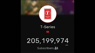 T-Series hits 205.2M subscribers! Moment [171] #Shorts