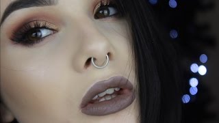 Festive Gold & Burgundy Smokey Eye | Full Face Makeup Tutorial