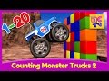 Download Counting Monster Trucks 2 | Learn to count from to 1 to 20 for Kids mp4 3gp mp3 videos - waplic