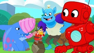 Giant Friends Golf & Big Creatures (Robot, Mountain Giant, Earthshark, Monster, Dinosaurs) for Kids!