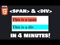 Learn HTML span & div in 4 minutes! 🏁