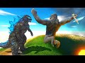 KING KONG Fights the REAL Godzilla - Animal Revolt Battle Simulator