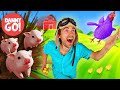 “Pigs on the Loose!” 🐷 Farm Animal Adventure | Floor is Lava Game | Danny Go! Dance Songs for Kids
