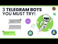 3 Telegram Bots நீங்கள் கண்டிப்பாக try பண்ண வேண்டும்! #Shorts