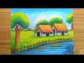 House Drawing || How to Draw a Village Mud-Hut Scenery || Easy House Sketch || @EasyArtSS