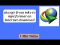 How to fix format mkv to mp4 on idm /How to change file format mkv to mp4 on idm