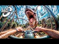 360° VR VIDEO Roller Coaster 🐾 Dinosaurs Jurassic World