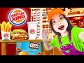 KID BUILDS HER OWN BURGER KING AT HOME | I OPENED A REAL BURGERKING BY SWEEDEE