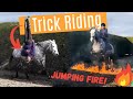 TRICK RIDING and JUMPING FIRE!!! 🔥  LilPetChannel