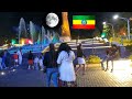 ውቢቷ አዲስ አበባ በማታ , 🇪🇹 Addis Ababa walking Tour 2024 , Ethiopia [4K]