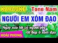 Karaoke Người Em Xóm Đạo Nhạc Sống Tone Nam D#m 2024 | Hoài Phong Organ