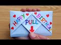 DIY - SURPRISE MESSAGE CARD FOR BIRTHDAY | Pull Tab Origami Envelope Card | Happy Birthday Card