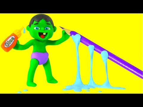 SUPERHERO BABIES MAKE HOME ACTIVITIES ❤ Spiderman Hulk & Frozen Elsa Play Doh Cartoons For Kids