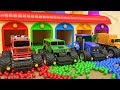 Download Monster Truck Street Vehicles Giant Tyre with KingKong Garage Balls Learn Colors Plays for Kids mp4 3gp mp3 videos - waplic