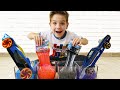 Mark finds new hot wheels cars in colorful slimes