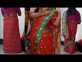 Saree Draping Video Back Side | Satin Saree Draping Style | Aunty Saree Draping Easy