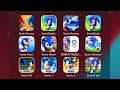 Sonic the Hedgehog 4 Episode 1, Sonic Forces, Sonic Dash +, Sonic CD, Sonic Runners, Sonic Forces