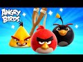 1 hour of Angry Birds Slingshotting!