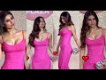 ZEHER HAI YE !! 🔥Mouni Roy hot actress flaunnts huge cleavage in beautiful pink dress at an event