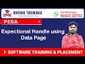 Exceptional Handling using Data Page